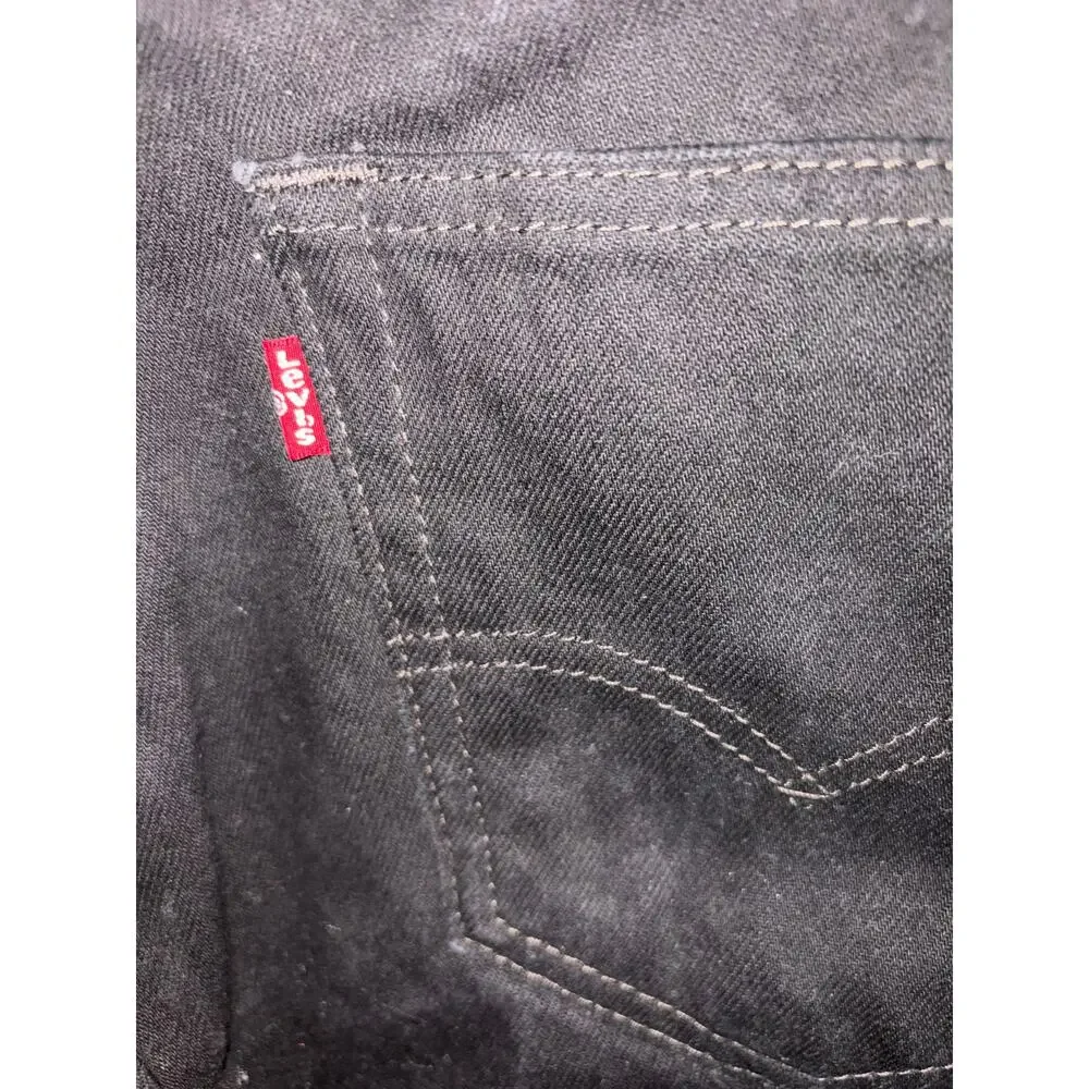 Levi's 505 Men's Black Straight Leg Jeans W33 L32 Classic Fit Denim Pants